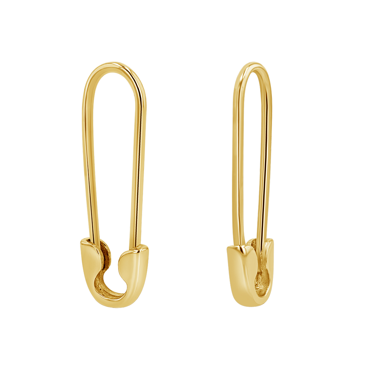 STICK & POKE GOLD SAFETY PIN EARRINGS – electric femme™